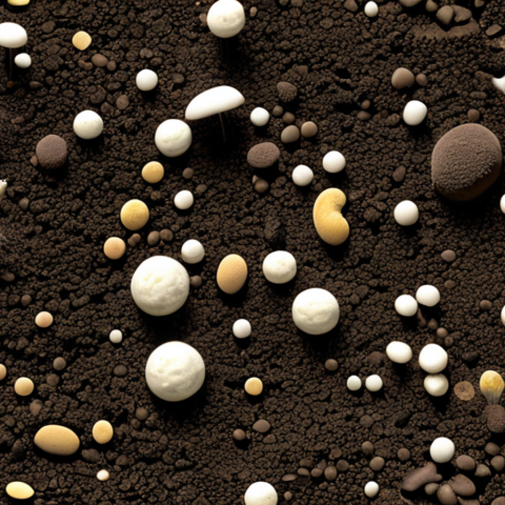 식물의 생태적 역할과 조경 관리의 관계 - Microorganism Soil Symphony**
"Close-up shot of fertile soil teeming with microbial life, showcasin...