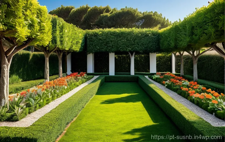 지속 가능한 조경 관리에 필요한 기술 - Here are three image prompts in English, detailing various aspects of a sustainable Portuguese garde...